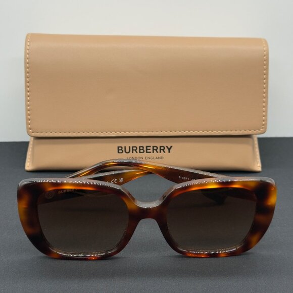Burberry Sunglasses B4371 3316/13 Light Havana Frames Brown Gradient Lens NOTE - Picture 1 of 11